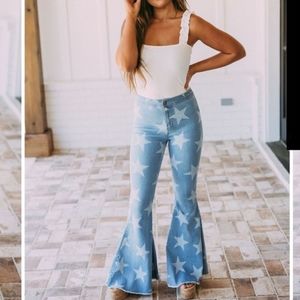 Thesethree ☆ STAR Flare Bell Bottom Jeans